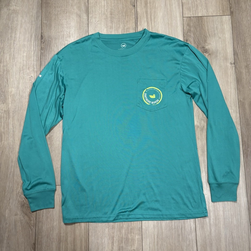Southern Marsh Men's Performance T-Shirt Beach Swim Fishing Shirt sz M Fieldtec